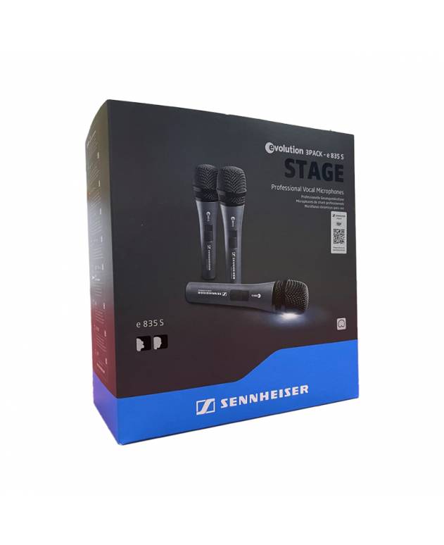 Sennheiser 3-Pack E835S Vocal Dynamic Microphone