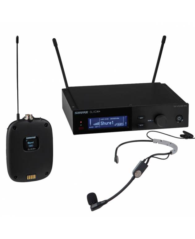 Shure SLXD14+/SM35 Digital Wireless Headworn Microphone System with SM35-TQG (Band: G66) - SLXD+