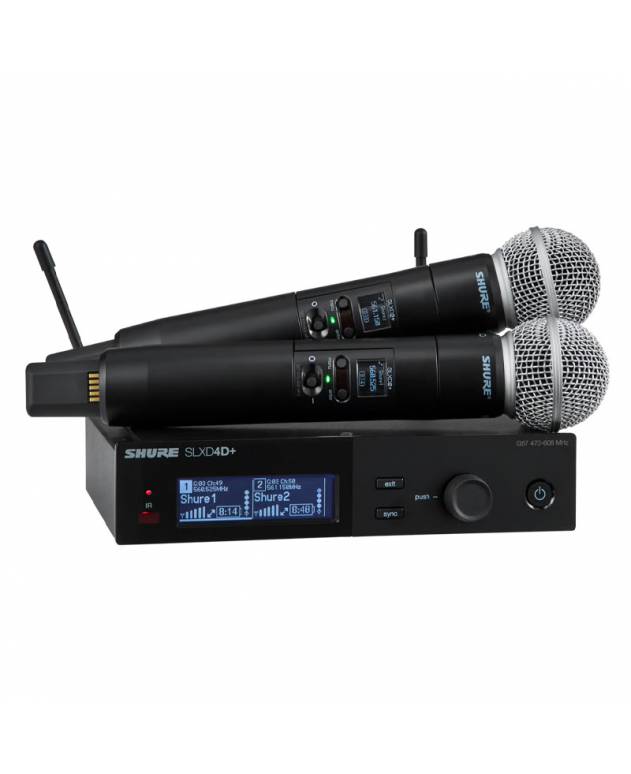 Shure SLXD24D+/58 Dual Digital Wireless Handheld Mic System with 2 SLXD2+/58, Dual, SM58 Capsule (Band: G66)