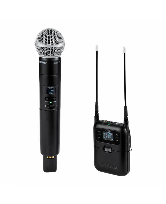 Shure SLXD25+/58 Portable Digital Wireless Handheld Microphone System with SM58 Capsule (Camera Mountable) Band: G66 - SLXD+