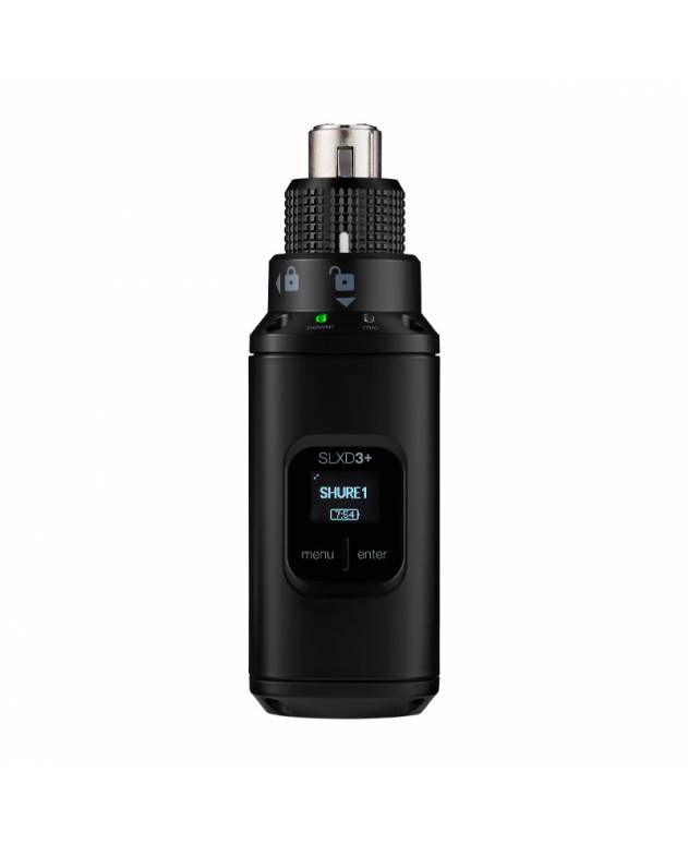 Shure SLXD3+ Wireless Plug-On Transmitter With XLR Connector (Band: G66) - SLXD+